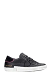 Philippe Model Prsx L Sneakers In Black Leather In Black