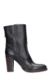 CHLOÉ HIGH HEELS ANKLE BOOTS IN BLACK LEATHER,11460525