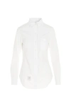 Thom Browne Classic Cotton Poplin Shirt For Women In White