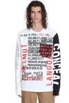 HELMUT LANG LONG SLEEVE TEE T-SHIRT IN WHITE COTTON,11460613