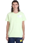 HELMUT LANG HEAVY TEE T-SHIRT IN GREEN COTTON,11460604
