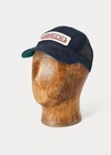Double Rl Indigo Denim Trucker Cap In Indigo
