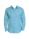 Robert Graham Andretti Classic-fit Paisley Print Sport Shirt In Teal