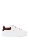 Alexander Mcqueen Exaggerated-sole Rubber-trimmed Leather Sneakers In White,black,red