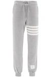 Thom Browne 4 Bar Cotton Sweatpants In Grey