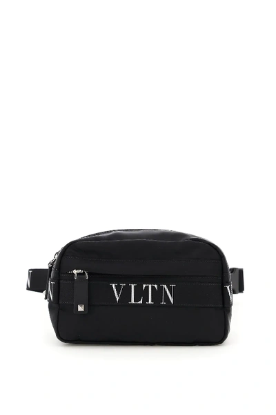 Valentino Garavani Vltn Nylon Beltpack In Black,white