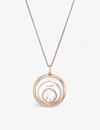 CHOPARD CHOPARD WOMENS WHITE/ROSE GOLD HAPPY SPIRIT 18-CARAT ROSE AND WHITE-GOLD AND DIAMOND NECKLACE,40627481