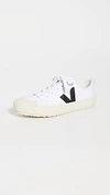 Veja + Net Sustain Nova Organic Cotton-canvas Sneakers In White/black