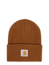 Carhartt Logo-patch Beanie In Brown