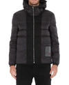 Ten C Black Hooded Reversible Down Jacket In Black