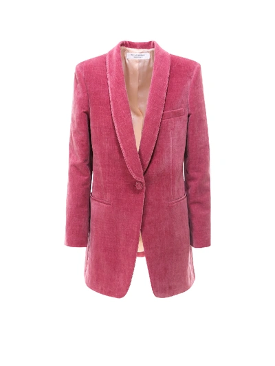 Philosophy Di Lorenzo Serafini Cotton & Linen Velvet Jacket In Pink