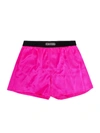 Tom Ford Silk Boxer Elastic Waistband In Pink