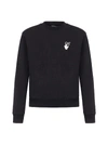 Off-white Black Caravaggio Lute Crewneck Sweater In Black White