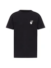 OFF-WHITE CUT HERE COTTON T-SHIRT,11461304