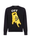 OFF-WHITE PASCAL WET FLOOR WOOL-BLEND SWEATER,11461279