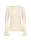 SEE BY CHLOÉ POINTELLE-KNIT WOOL-BLEND SWEATER,11461271