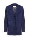 FENDI FF JACQUARD COTTON AND VISCOSE BLEND CARDIGAN,11461272