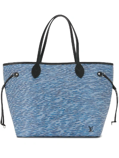 Pre-owned Louis Vuitton 2018  Neverfull Tote In Blue