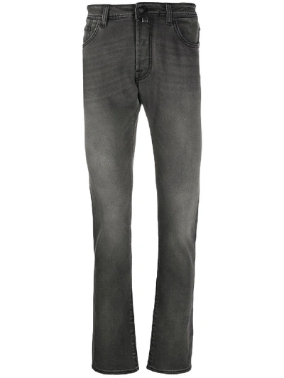 Jacob Cohen Mid-rise Slim-fit Jeans In Black