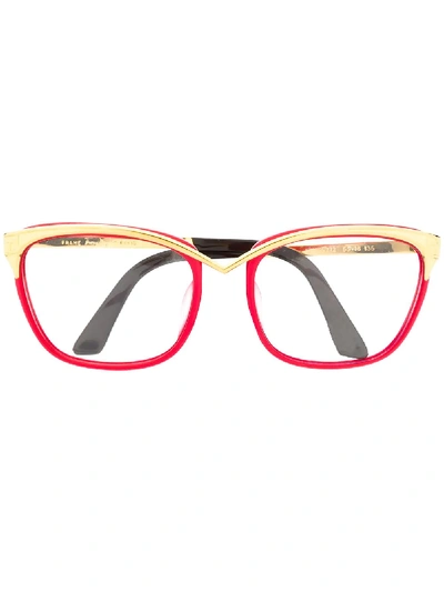Pre-owned Mugler 1980s Cat-eye Glasses In Gold