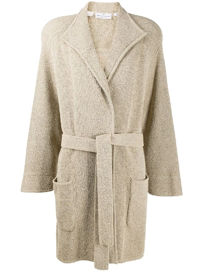 Pre-owned Valentino 1980s Belted Coat In Neutrals