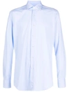 Xacus Cutaway Collar Button-up Shirt In Blue