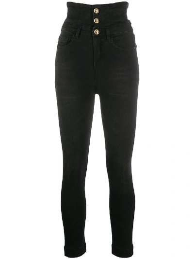 Pinko Suzie Super High-rise Skinny Jeans In Black