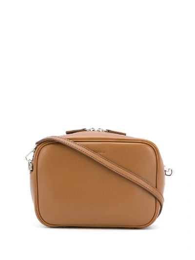 Jil Sander J-vision Square Leather Shoulder Bag In Dove