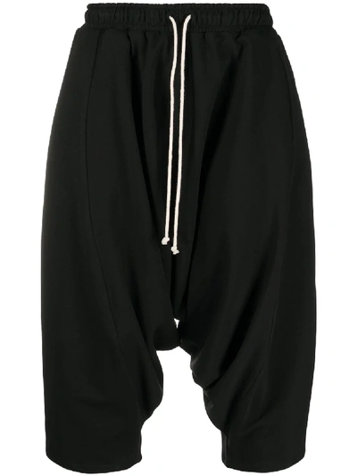 Alchemy Cropped Dropped-crotch Trousers In Black