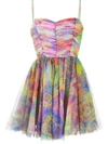 VERSACE JEANS COUTURE PAISLEY PRINT TULLE DRESS