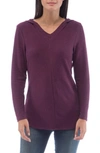 Bobeau Sweater Hoodie In Berry