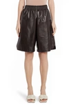 BOTTEGA VENETA LEATHER SHORTS,633445VKLC0