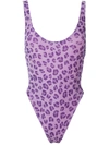 AMIR SLAMA LEOPARD-PRINT OPEN BACK ONE PIECE