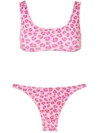 Amir Slama Leopard-print Two-piece Bikini In Pink