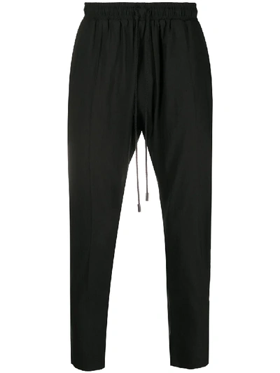 Alchemy High-waisted Tapered Trousers In Black