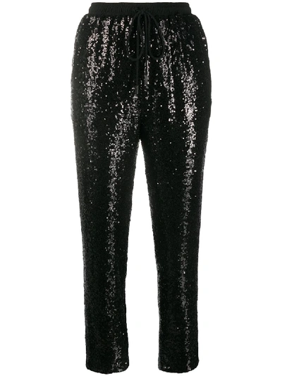 Alchemy Sequinned Track Trousers In Black