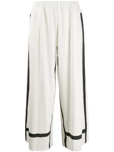 Issey Miyake High-rise Wide-leg Trousers In White