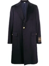 GUCCI DOUBLE G BUTTON SINGLE-BREASTED COAT