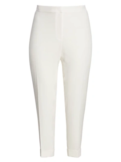Lafayette 148 Plus-size Finesse Crepe Clinton Ankle Pant In White