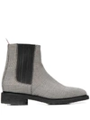 THOM BROWNE HOUNDSTOOTH CHECK CHELSEA BOOTS