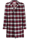 THOM BROWNE TARTAN-CHECK TWEED CASHMERE OVERCOAT