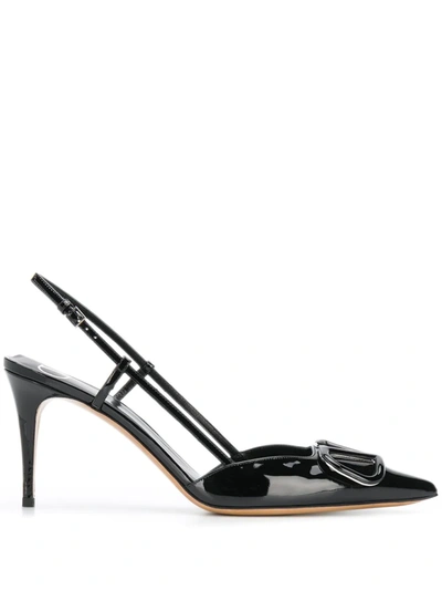 Valentino Garavani Vlogo Slingback Pumps In Black