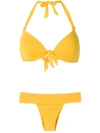 Amir Slama Triangle Top Bikini Set In Yellow