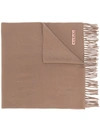 Acne Studios Canada Nr New Fringed Scarf In Brown