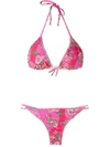 AMIR SLAMA FLORAL-PRINT BIKINI SET