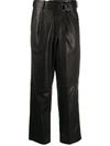 HELMUT LANG WRAP-FRONT CROPPED TROUSERS
