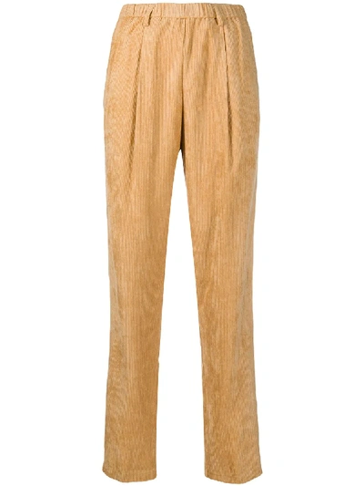 Forte Forte High-waisted Corduroy Trousers In Yellow