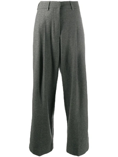 Jejia Wide-leg Tailored Trousers In Grey