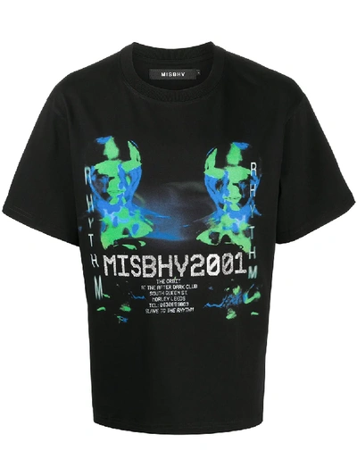Misbhv Graphic-print Cotton T-shirt In Black