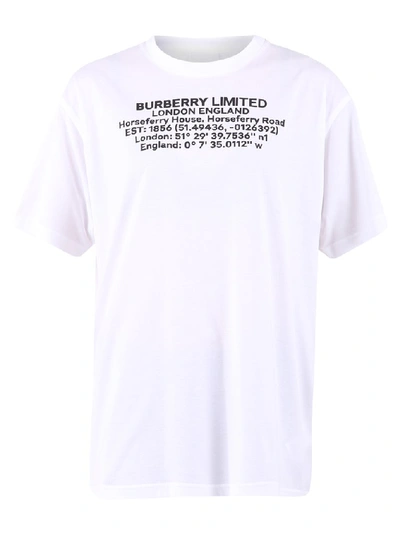 Burberry Logo Print Crewneck T In White